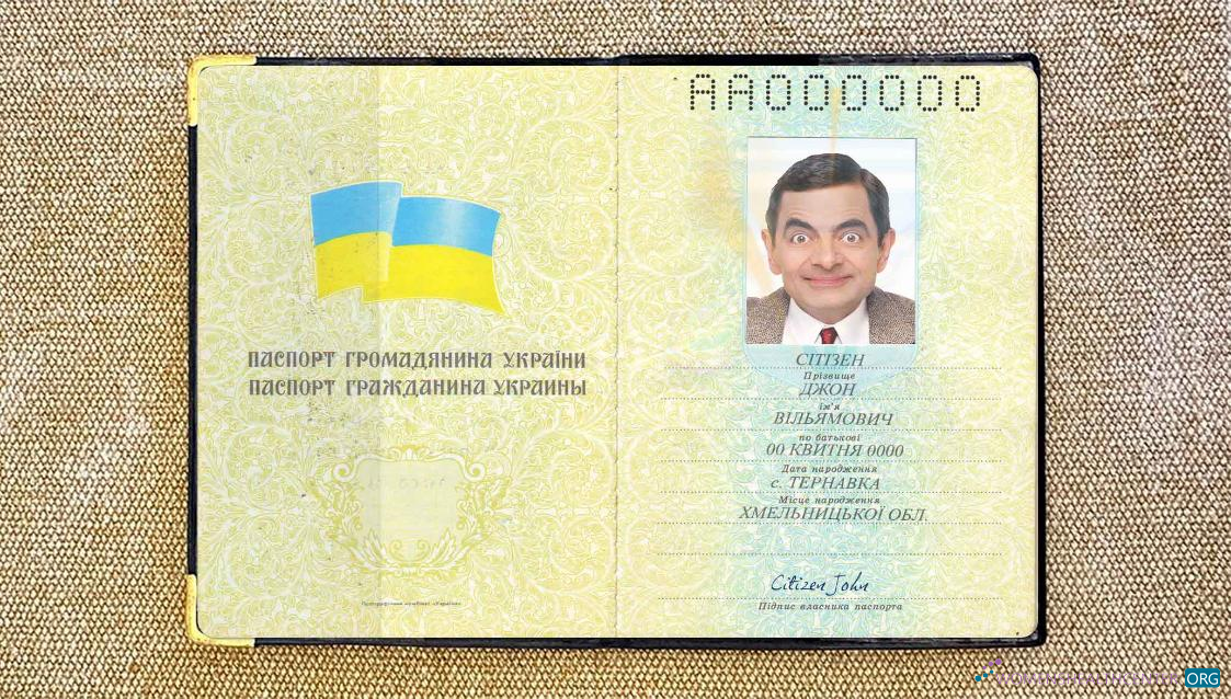 Download Ukraine pass 1992 2016 photo look Photoshop template